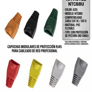 NITROTEL Capucha / Cubierta Protectora Modular RJ45 (Strain Relief Boot) – NTCBBU