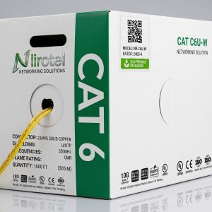 NITROTEL - CABLE CAT 6 23 AWG SOLID 4PR, UTP, UL, PVC CMR (GRAY) *** BOX DE 305 MTS *** (NTNC6EGY)